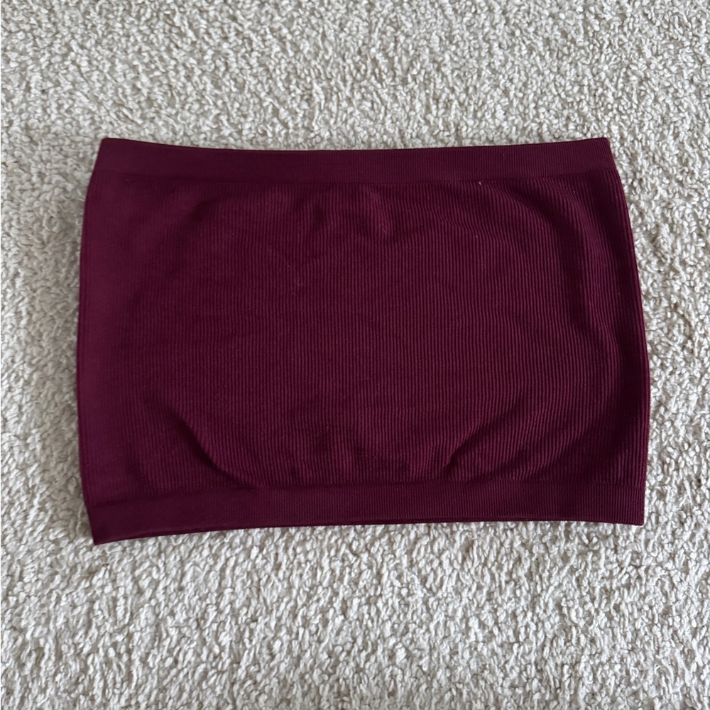 Elegant Burgundy tube top